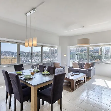 Appartamento Seafront 2br 2ba - Yacht Marina&valletta Views Ta Xbiex